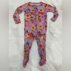 Posh Peanut Easter Chick Footed Pajamas with ruffle bum size 9-12mo